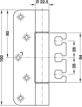 Preview: Objekttürband Edelstahl VX 7729/160 bis 160kg ohne Stiftsicherung Simonswerk